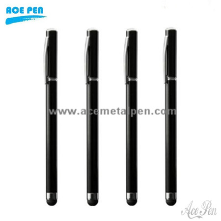 2-in-1 black roller ball pen & touch stylus