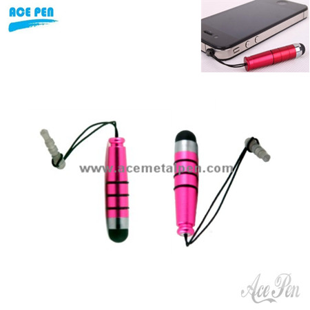 2012 new for tablet pc touch portable mini bullet-stylus touch pen earphone plug