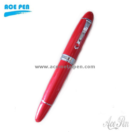 High-end (FAT)Red Fountain Pen with red crystal