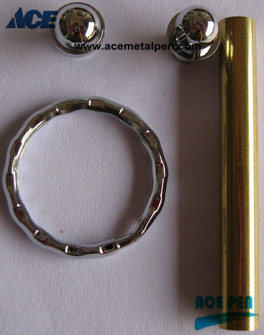 Keychain in Chrome/Gold 7mm tube size