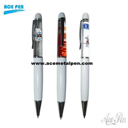 metal liquid pen with customized floater