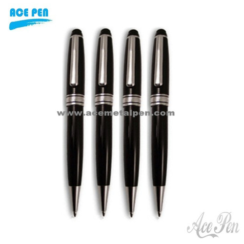 High End Black Copacitive Metal Ball Pen Touch Stylus for iPhone IPAD Tablet